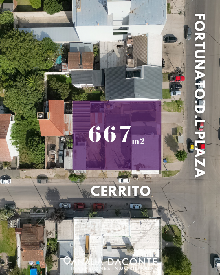 Gran oportunidad de inversion 3 lotes en block 39 y cerrito 667 mts2 !